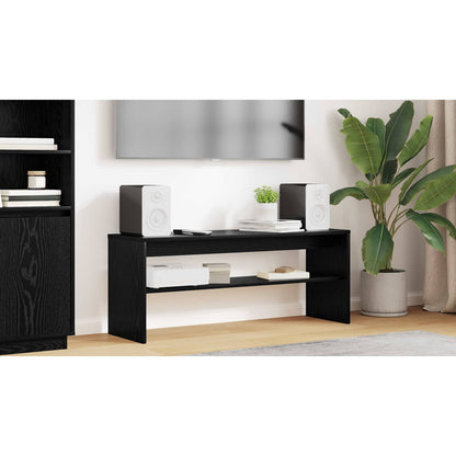 TV Cabinet Black Oak 100 x 30 x 40 cm Engineered Wood