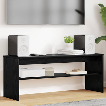 TV Cabinet Black Oak 100 x 30 x 40 cm Engineered Wood