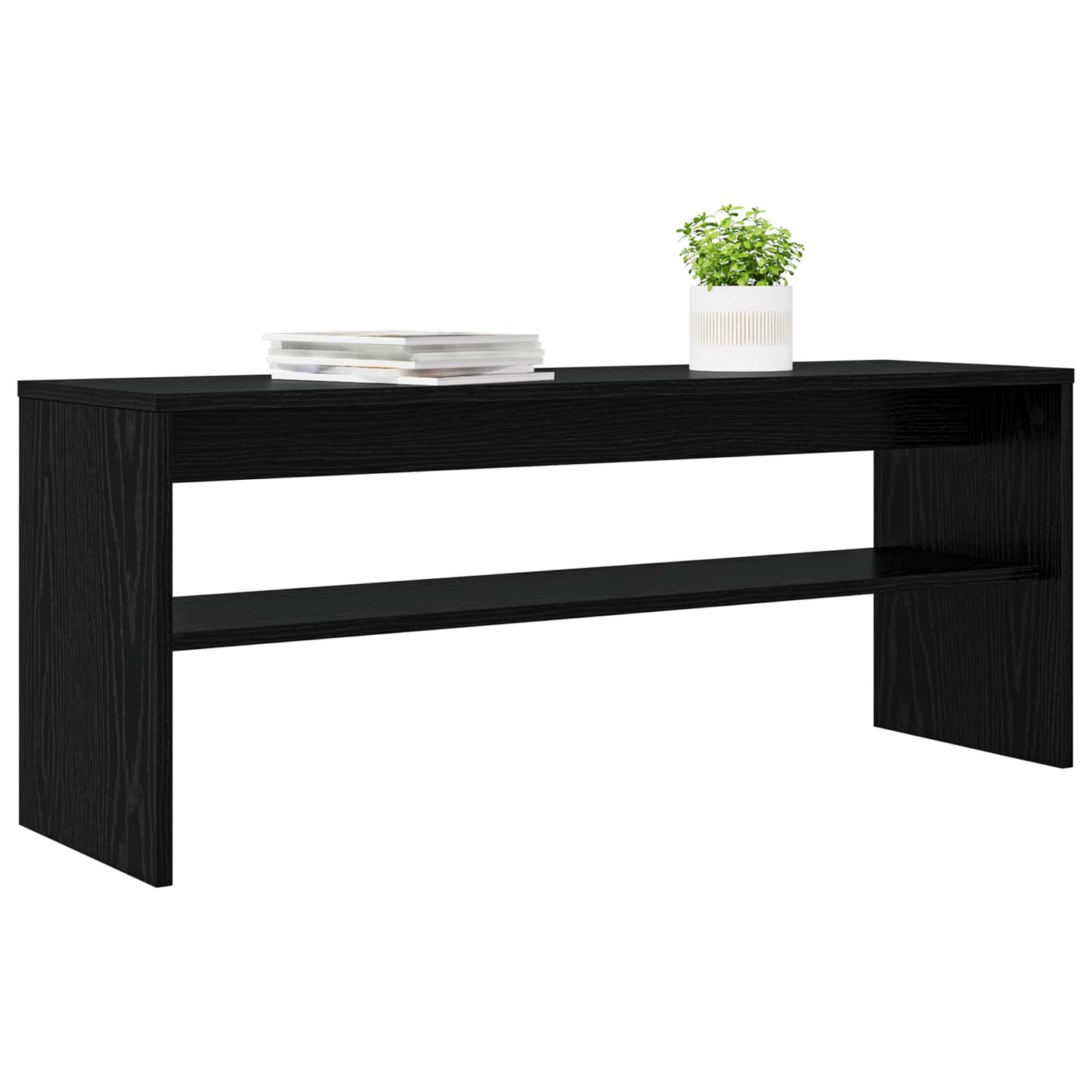 TV Cabinet Black Oak 100 x 30 x 40 cm Engineered Wood