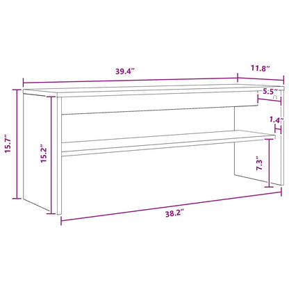 TV Cabinet Black Oak 100 x 30 x 40 cm Engineered Wood