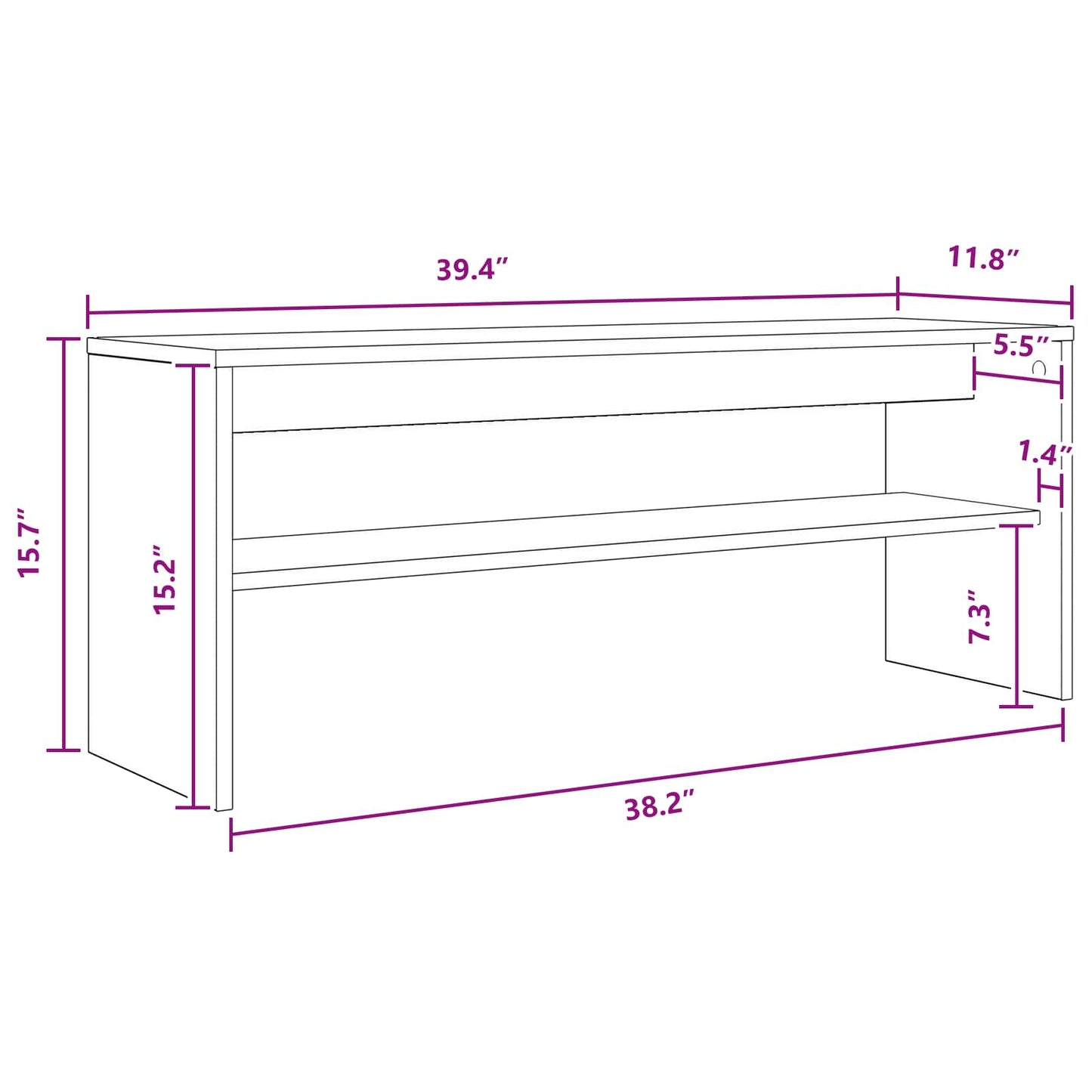 TV Cabinet Concrete Grey 100 x 30 x 40 cm Engineered Wood