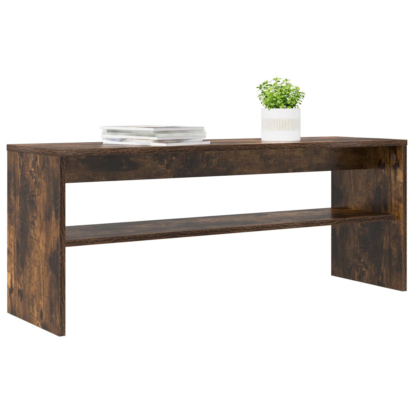 TV Cabinet Smoked Oak 100 x 30 x 40 cm Engineered Wood