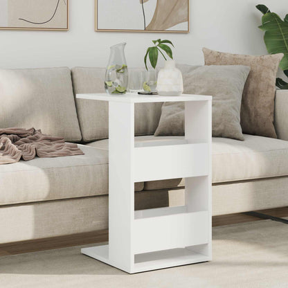 Side Table White 40 x 35 x 60.5 cm Engineered Wood