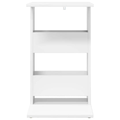 Side Table White 40 x 35 x 60.5 cm Engineered Wood