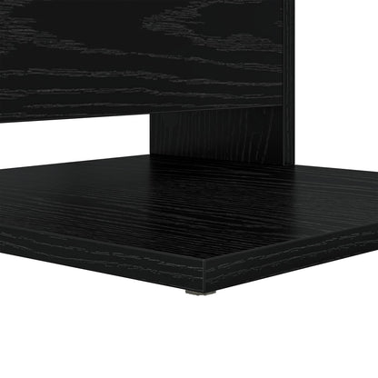 Side Table Black Oak 40 x 35 x 60.5 cm Engineered Wood