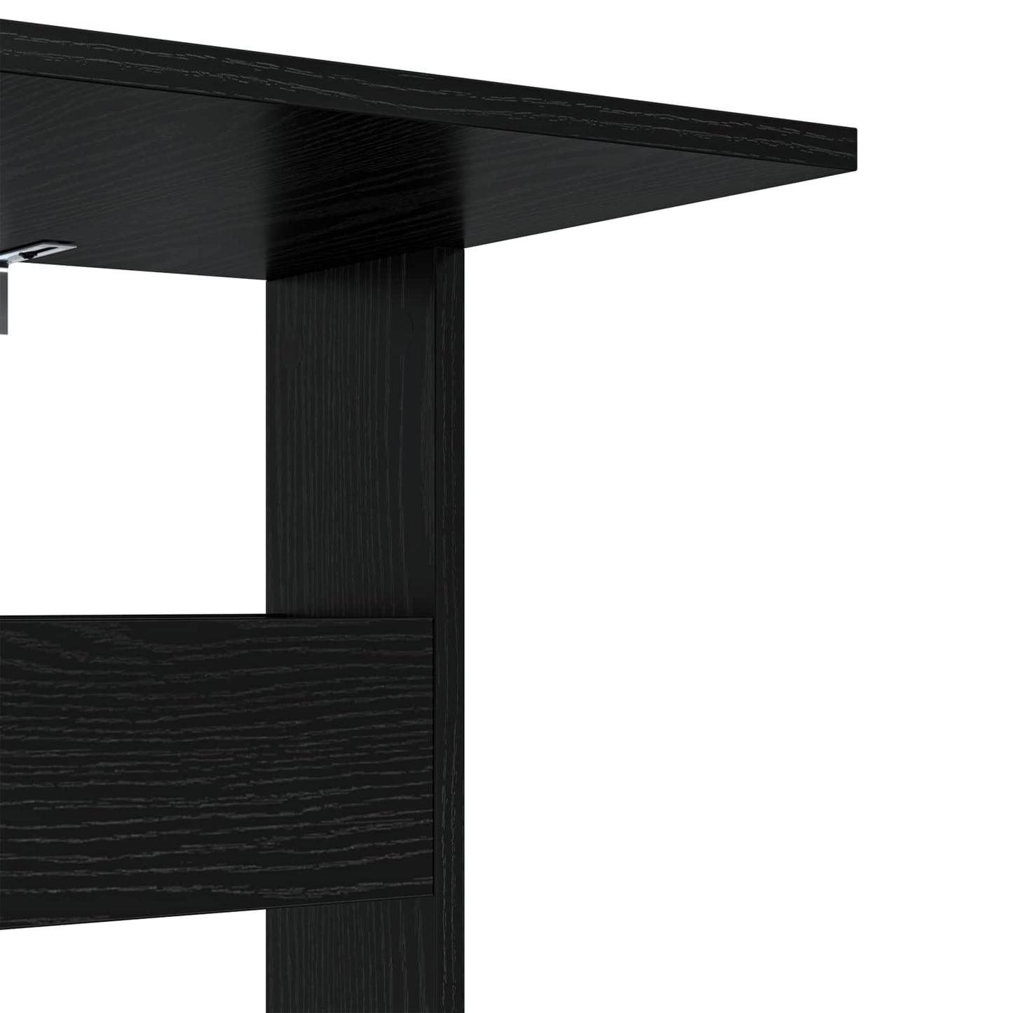 Side Table Black Oak 40 x 35 x 60.5 cm Engineered Wood