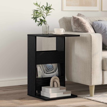 Side Table Black Oak 40 x 35 x 60.5 cm Engineered Wood