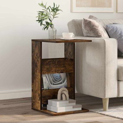 Side Table Smoked Oak 40 x 35 x 60.5 cm Engineered Wood