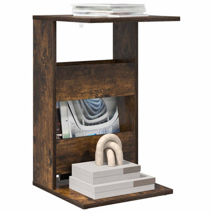 Side Table Smoked Oak 40 x 35 x 60.5 cm Engineered Wood
