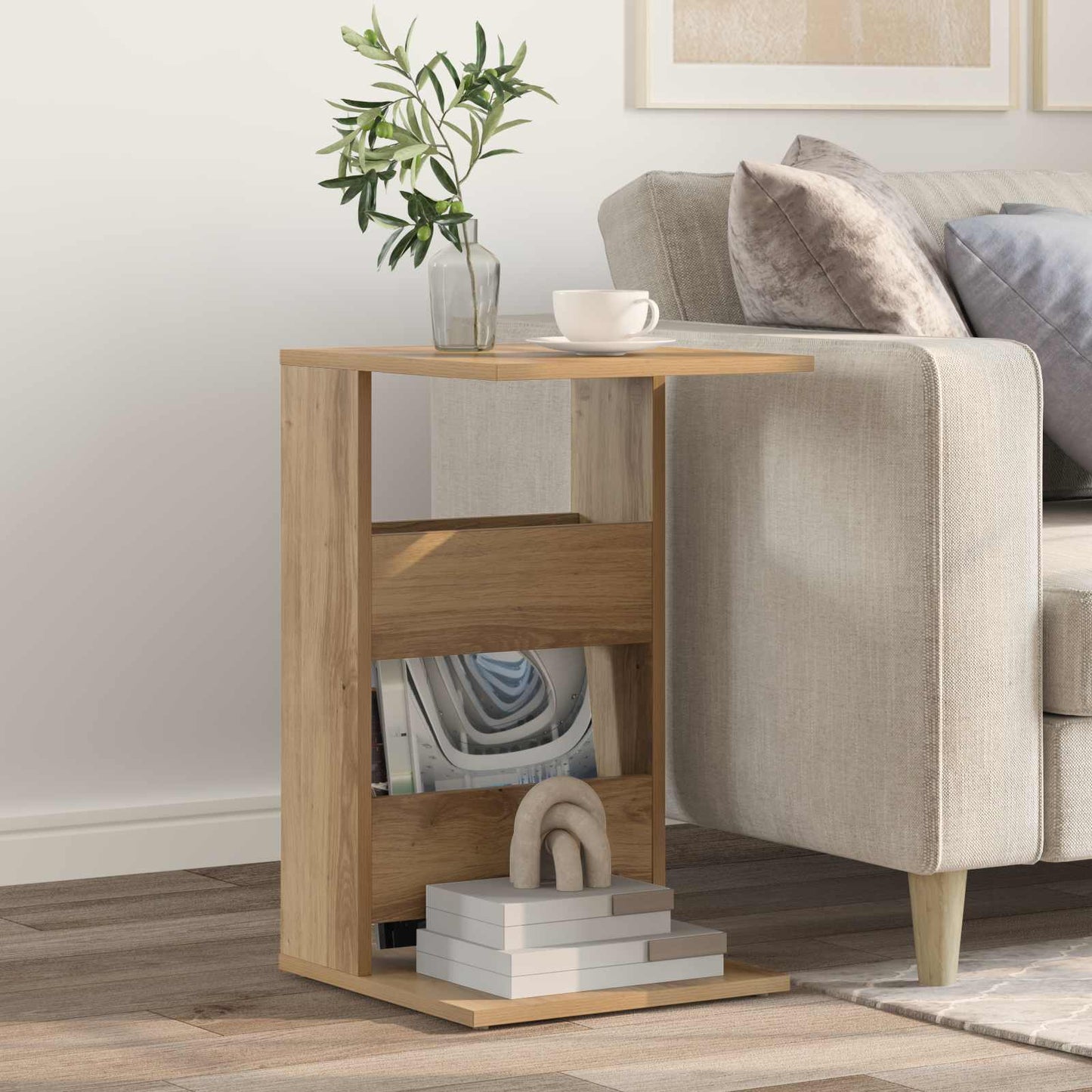 Side Table Artisan Oak 40 x 35 x 60.5 cm Engineered Wood