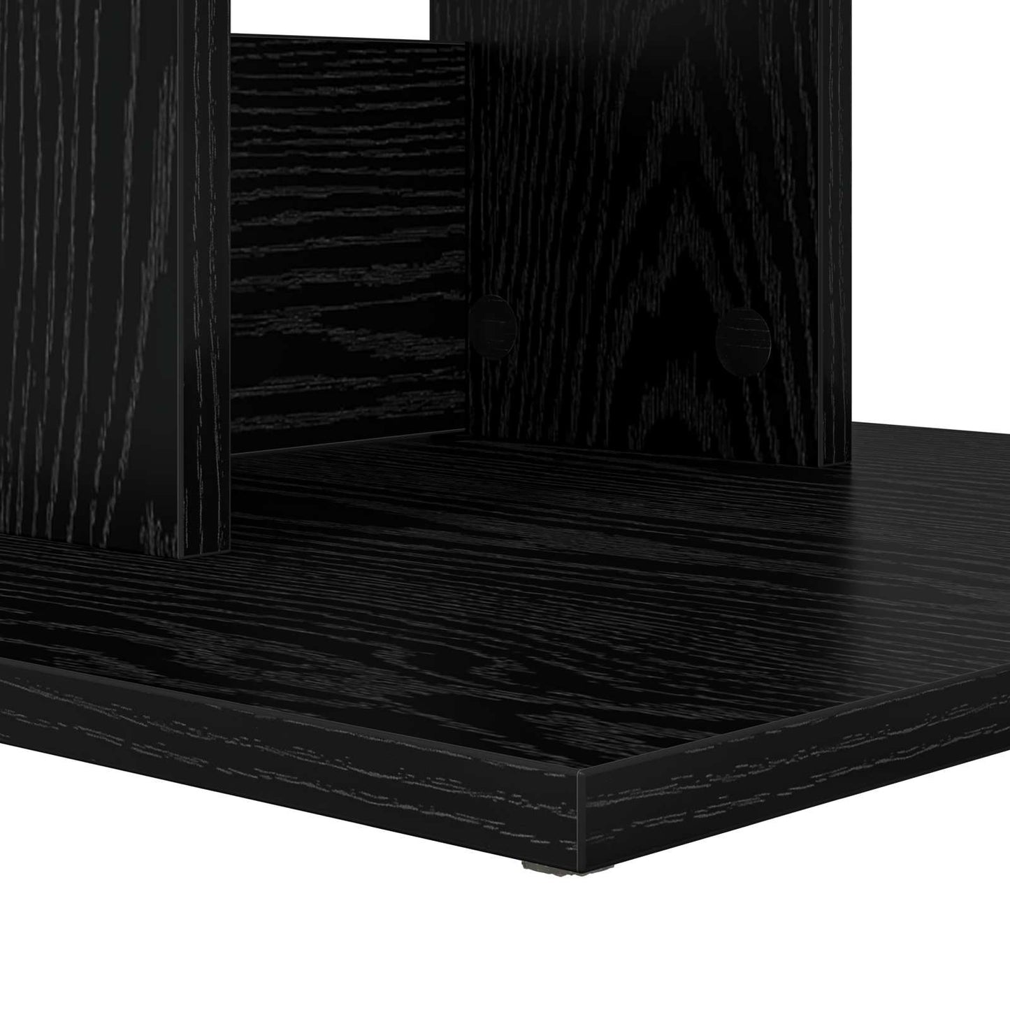 Side Table Black Oak 45 x 40 x 62.5 cm Engineered Wood