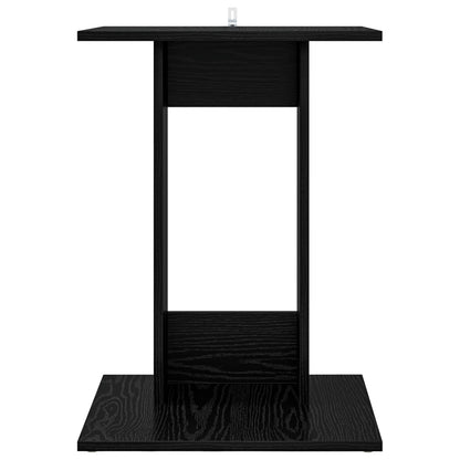 Side Table Black Oak 45 x 40 x 62.5 cm Engineered Wood