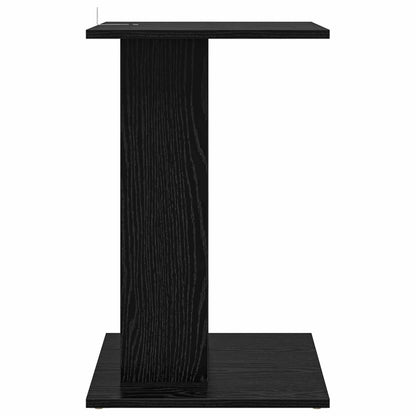 Side Table Black Oak 45 x 40 x 62.5 cm Engineered Wood