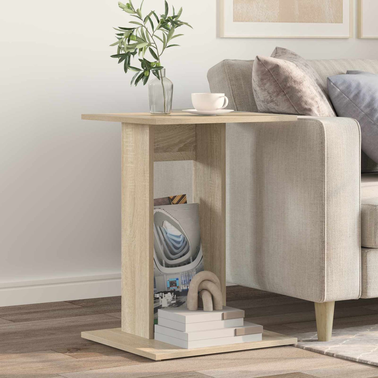 Side Table Sonoma Oak 45 x 40 x 62.5 cm Engineered Wood