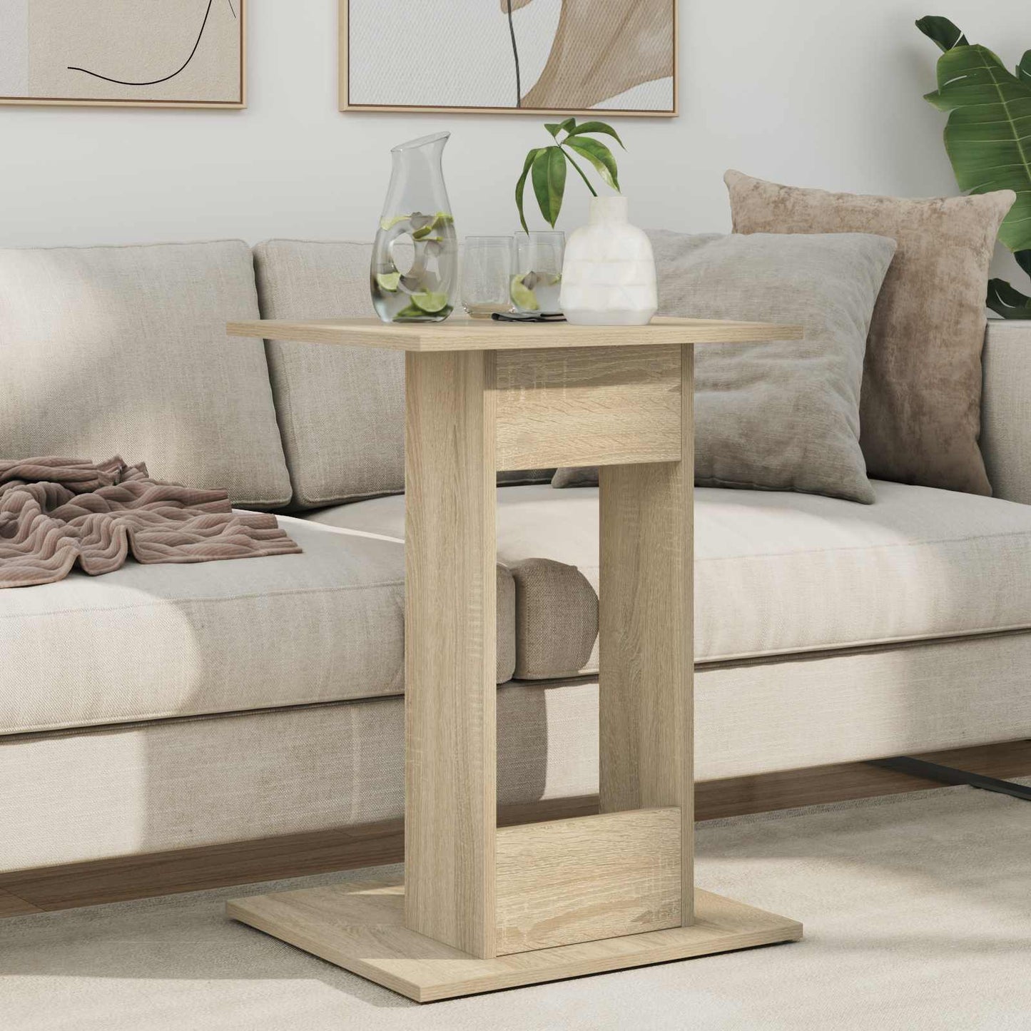 Side Table Sonoma Oak 45 x 40 x 62.5 cm Engineered Wood