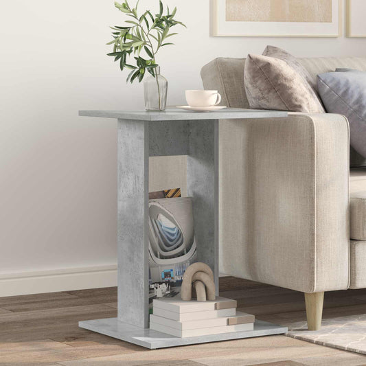 Side Table Concrete Grey 45 x 40 x 62.5 cm Engineered Wood