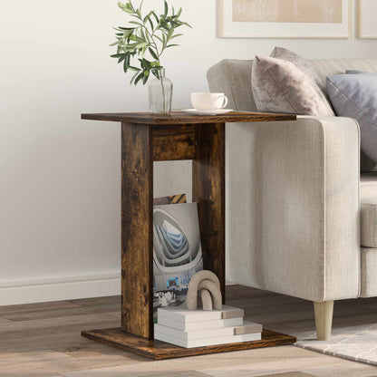 Side Table Smoked Oak 45 x 40 x 62.5 cm Engineered Wood