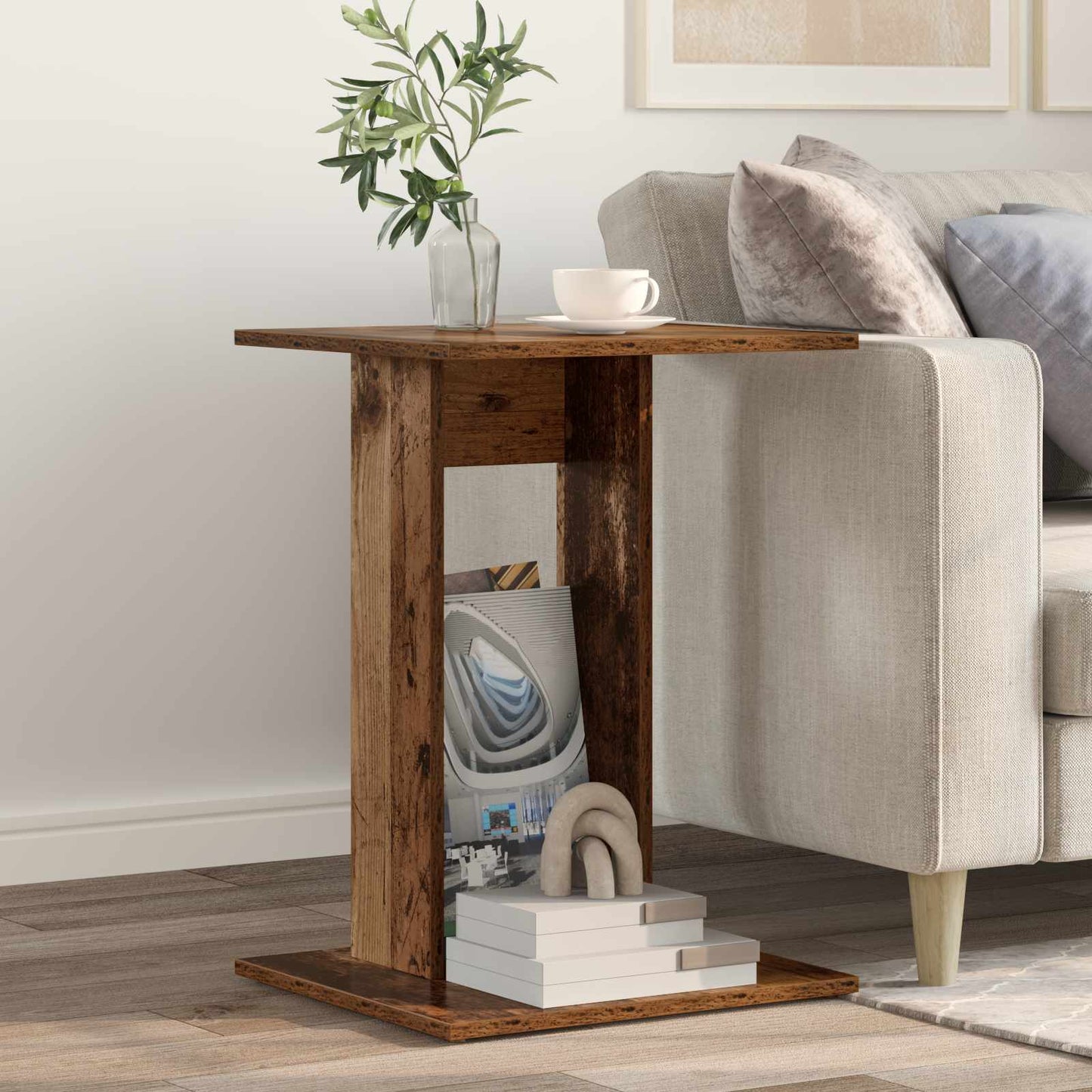 Side Table Old Wood 45 x 40 x 62.5 cm Engineered Wood
