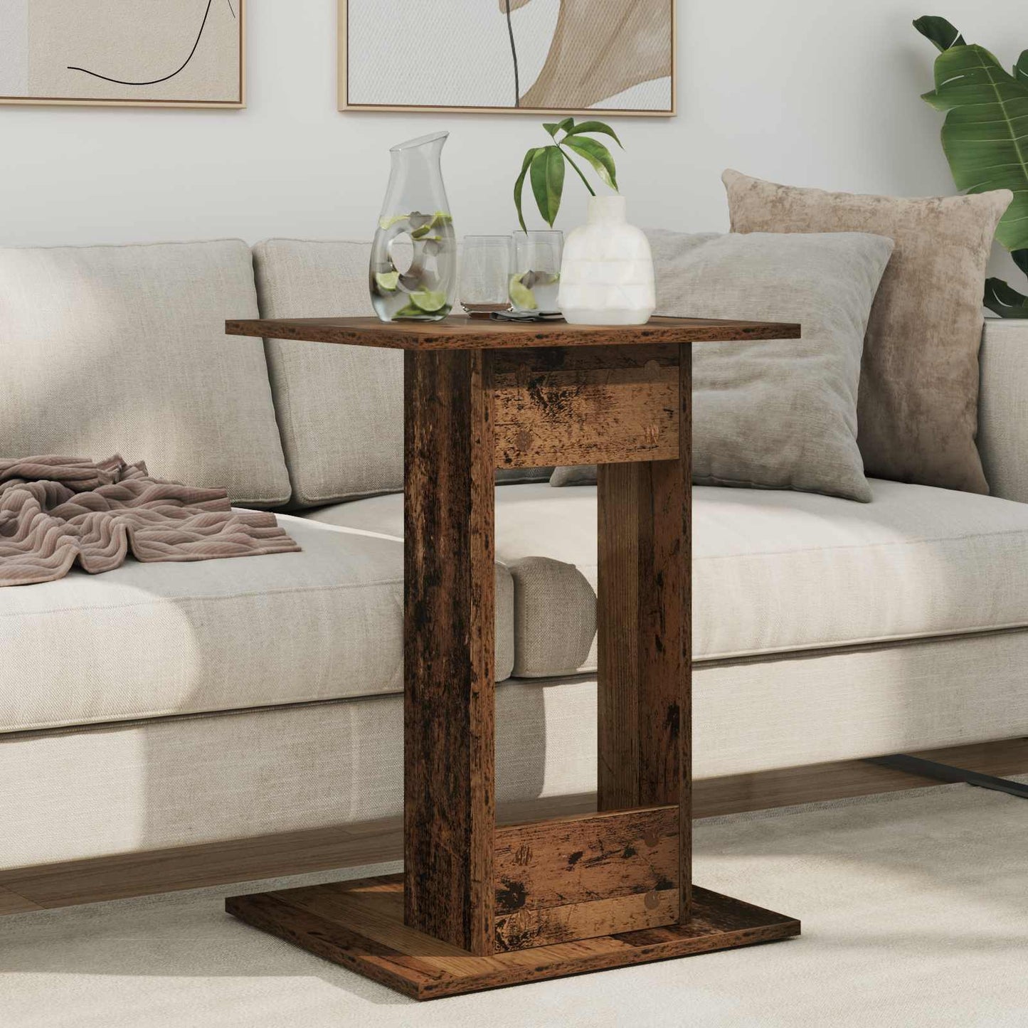Side Table Old Wood 45 x 40 x 62.5 cm Engineered Wood