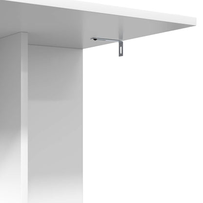 Side Table White 45 x 40 x 62.5 cm Engineered Wood