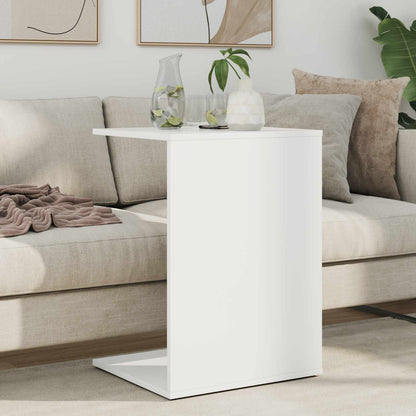 Side Table White 45 x 40 x 62.5 cm Engineered Wood