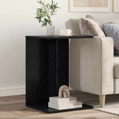 Side Table Black Oak 45 x 40 x 62.5 cm Engineered Wood