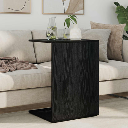 Side Table Black Oak 45 x 40 x 62.5 cm Engineered Wood