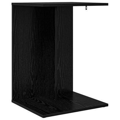 Side Table Black Oak 45 x 40 x 62.5 cm Engineered Wood