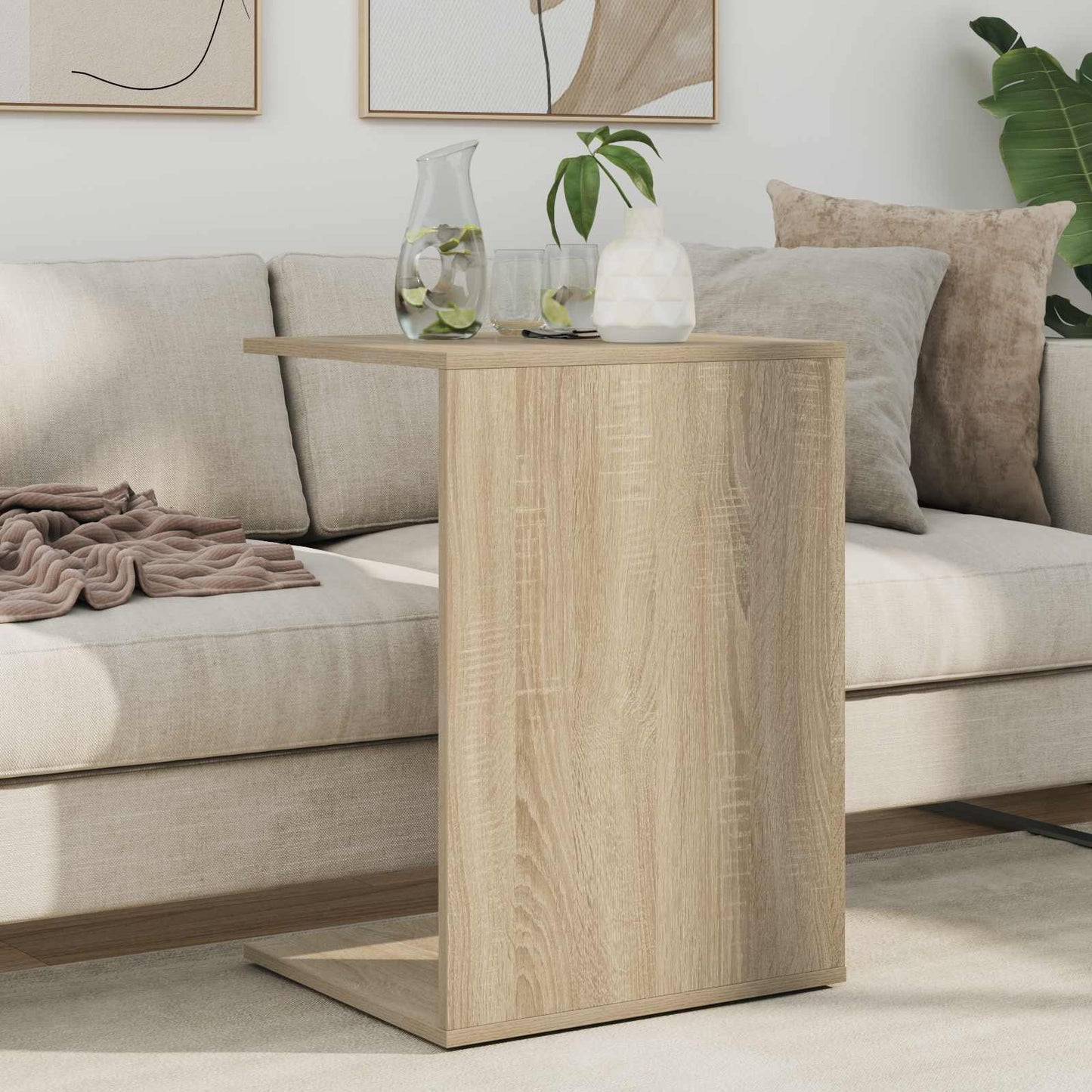 Side Table Sonoma Oak 45 x 40 x 62.5 cm Engineered Wood