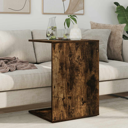 Side Table Smoked Oak 45 x 40 x 62.5 cm Engineered Wood