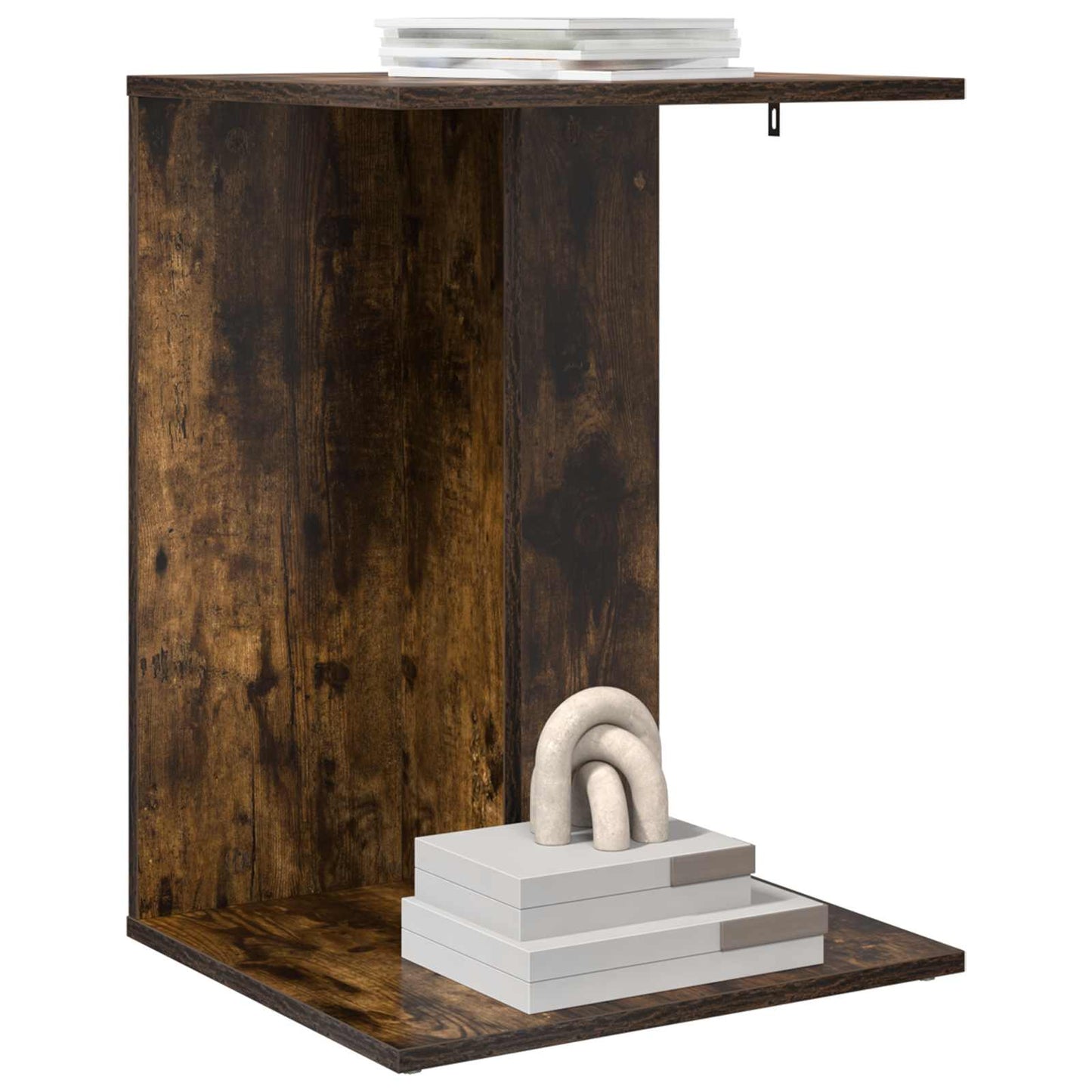 Side Table Smoked Oak 45 x 40 x 62.5 cm Engineered Wood