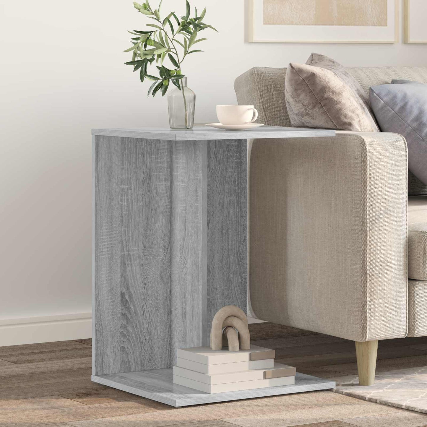 Side Table Grey Sonoma 45 x 40 x 62.5 cm Engineered Wood