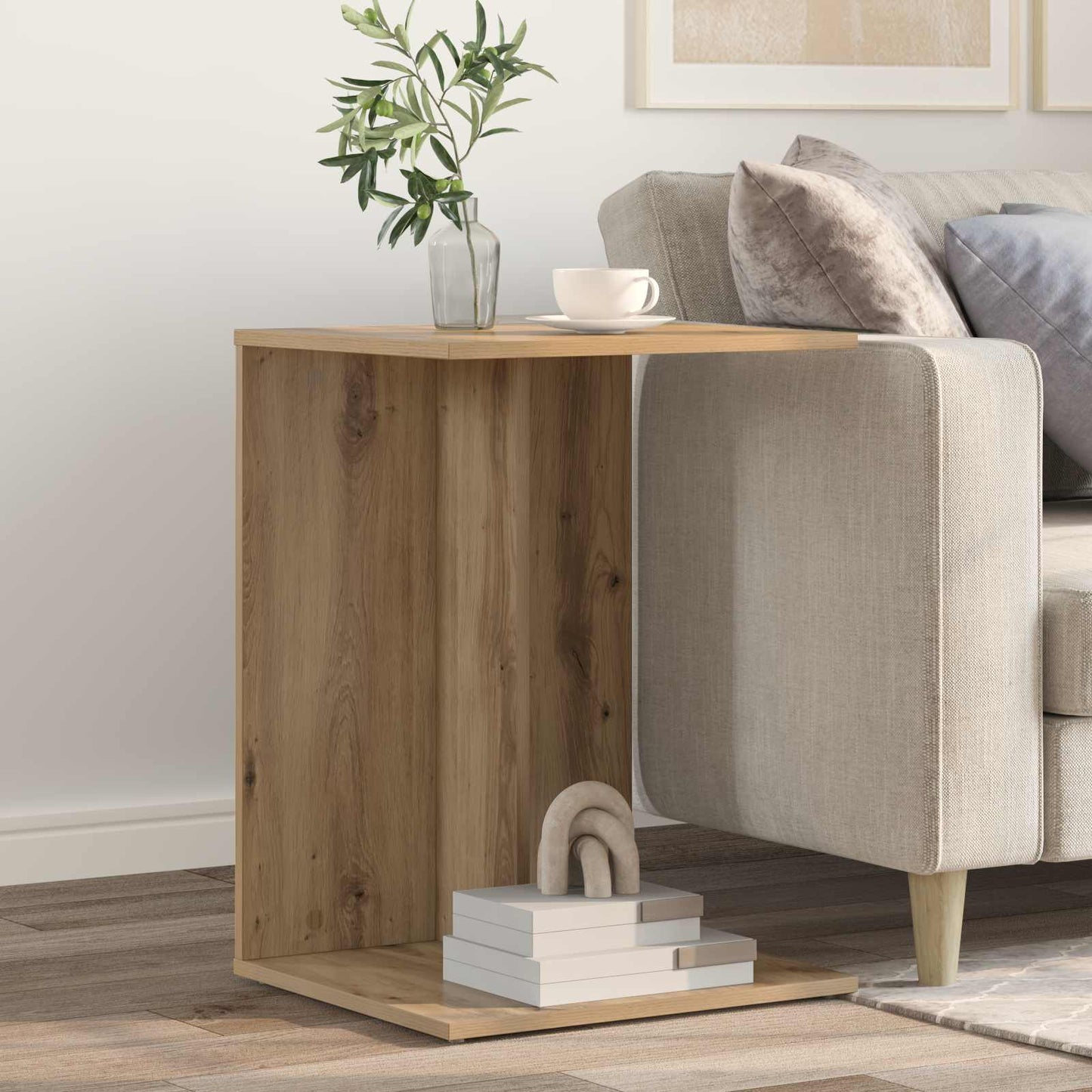 Side Table Artisan Oak 45 x 40 x 62.5 cm Engineered Wood