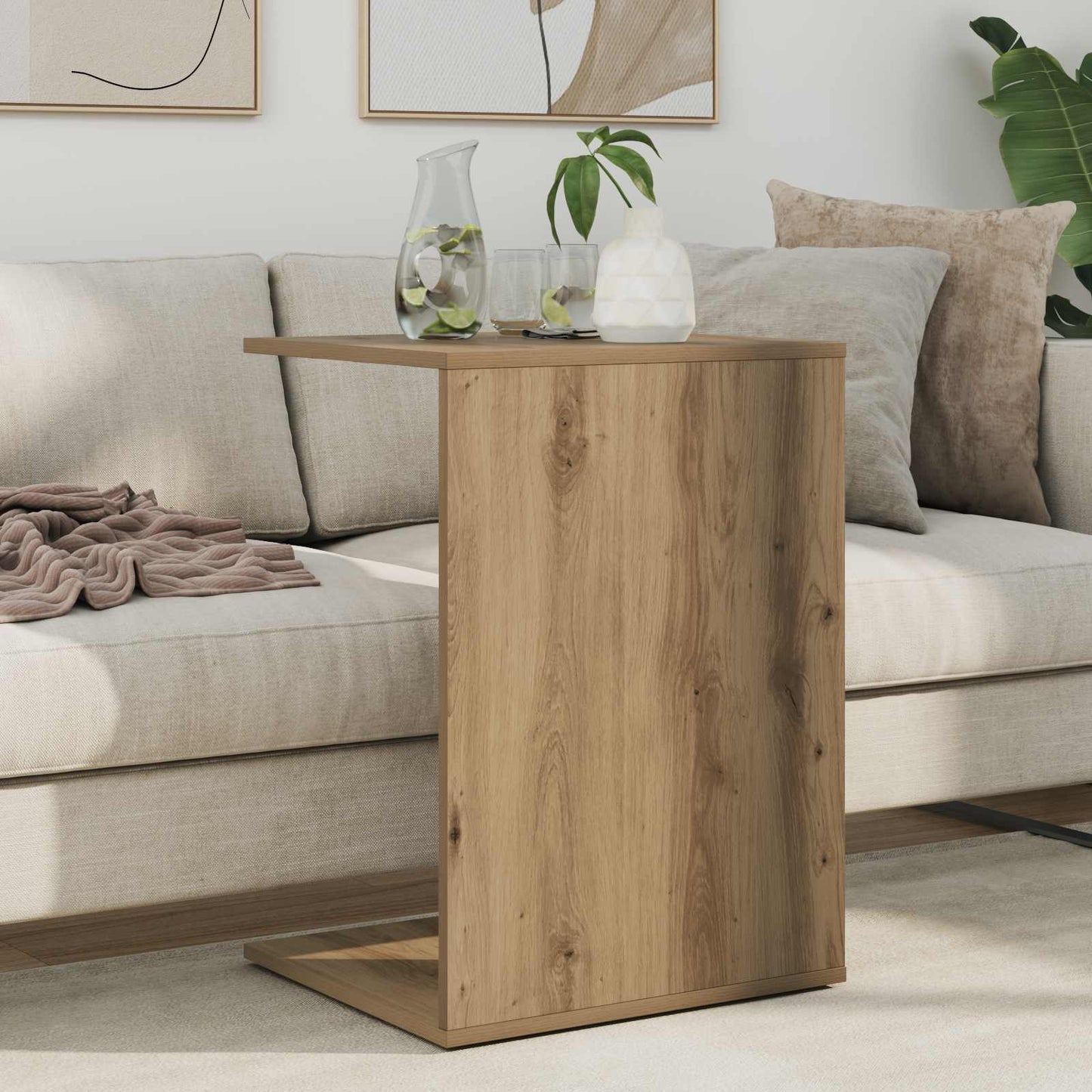 Side Table Artisan Oak 45 x 40 x 62.5 cm Engineered Wood