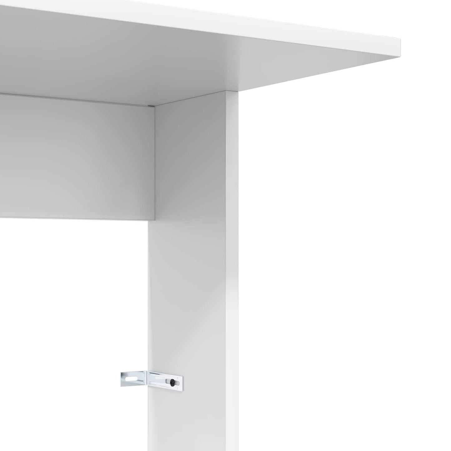 Side Table White 40 x 38 x 62.5 cm Engineered Wood