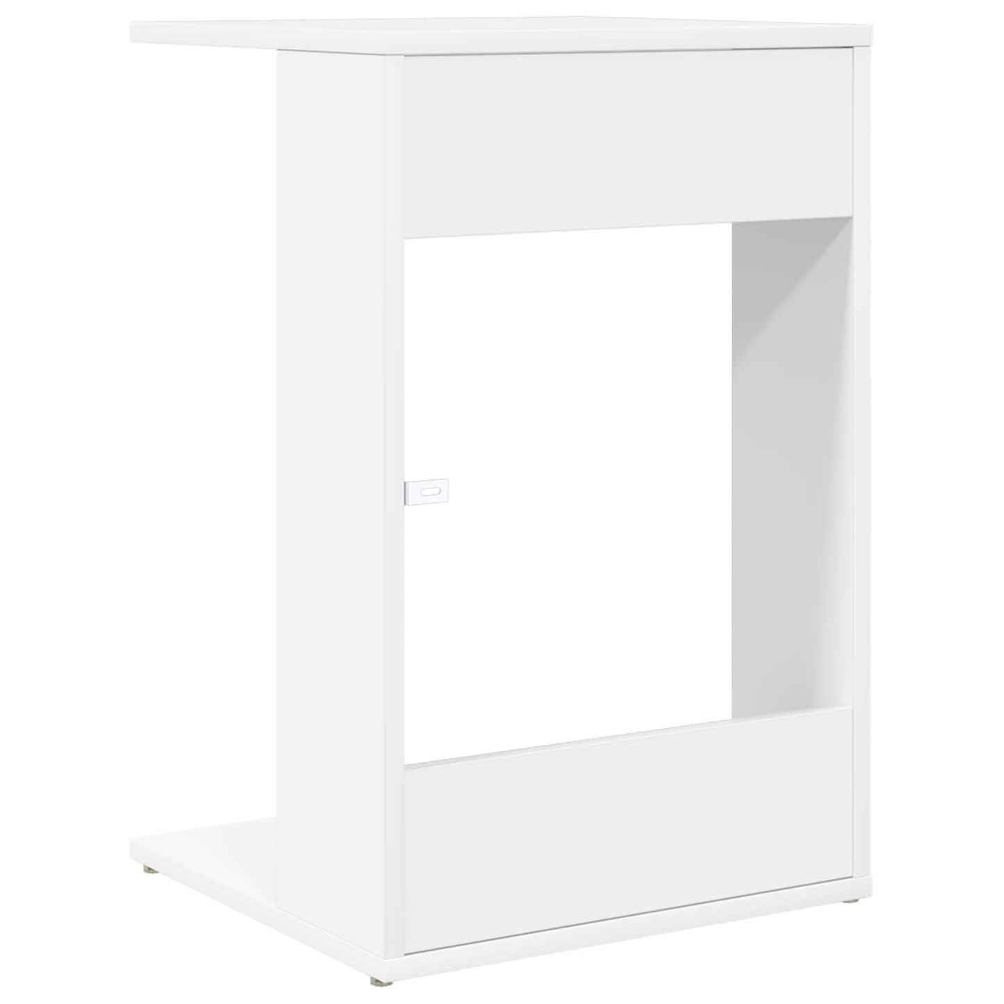 Side Table White 40 x 38 x 62.5 cm Engineered Wood