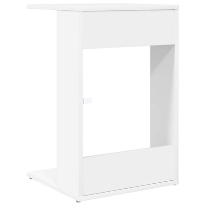 Side Table White 40 x 38 x 62.5 cm Engineered Wood