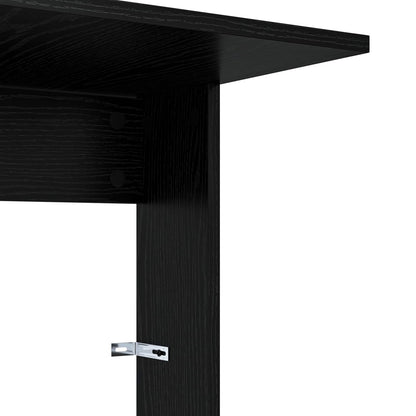Side Table Black Oak 40 x 38 x 62.5 cm Engineered Wood