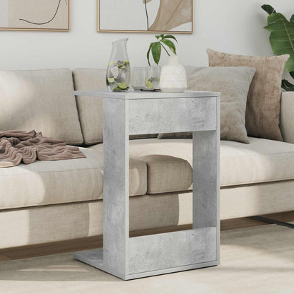 Side Table Concrete Grey 40 x 38 x 62.5 cm Engineered Wood