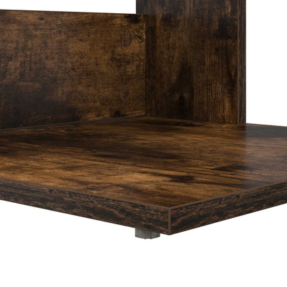 Side Table Smoked Oak 40 x 38 x 62.5 cm Engineered Wood