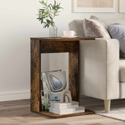 Side Table Smoked Oak 40 x 38 x 62.5 cm Engineered Wood