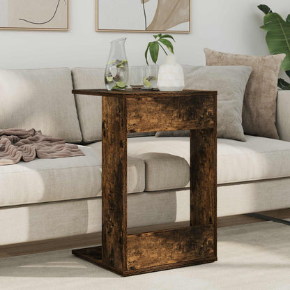 Side Table Smoked Oak 40 x 38 x 62.5 cm Engineered Wood