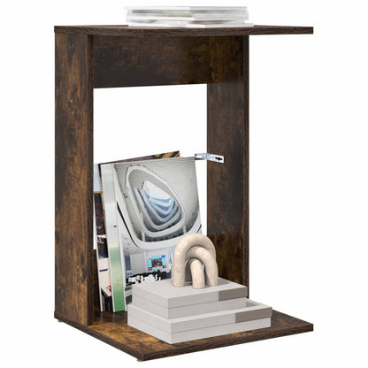 Side Table Smoked Oak 40 x 38 x 62.5 cm Engineered Wood