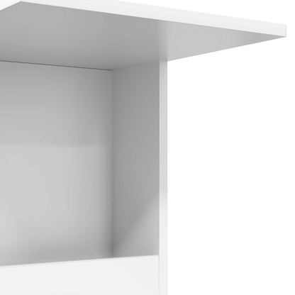 Side Table with Wheel White 40 x 35 x 60 cm Engineered Wood