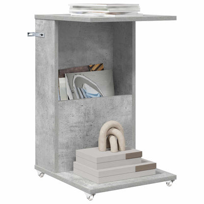 Side Table Concrete Grey 40 x 35 x 60 cm Engineered Wood