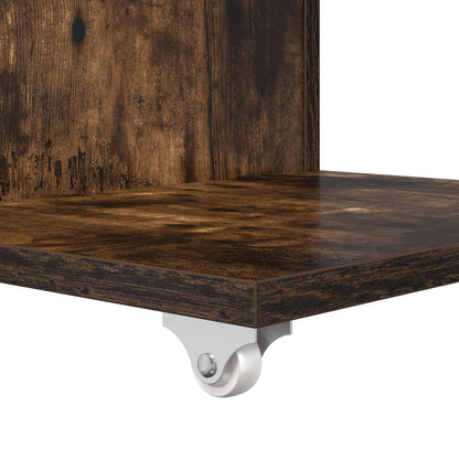 Side Table Smoked Oak 40 x 35 x 60 cm Engineered Wood