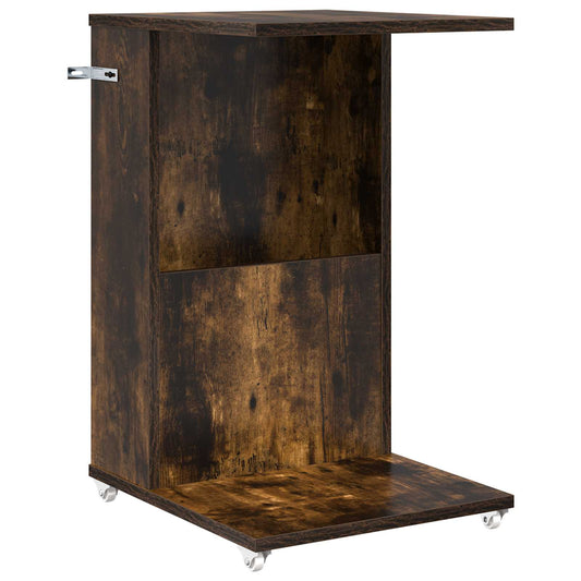 Side Table Smoked Oak 40 x 35 x 60 cm Engineered Wood