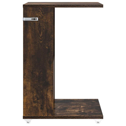 Side Table Smoked Oak 40 x 35 x 60 cm Engineered Wood