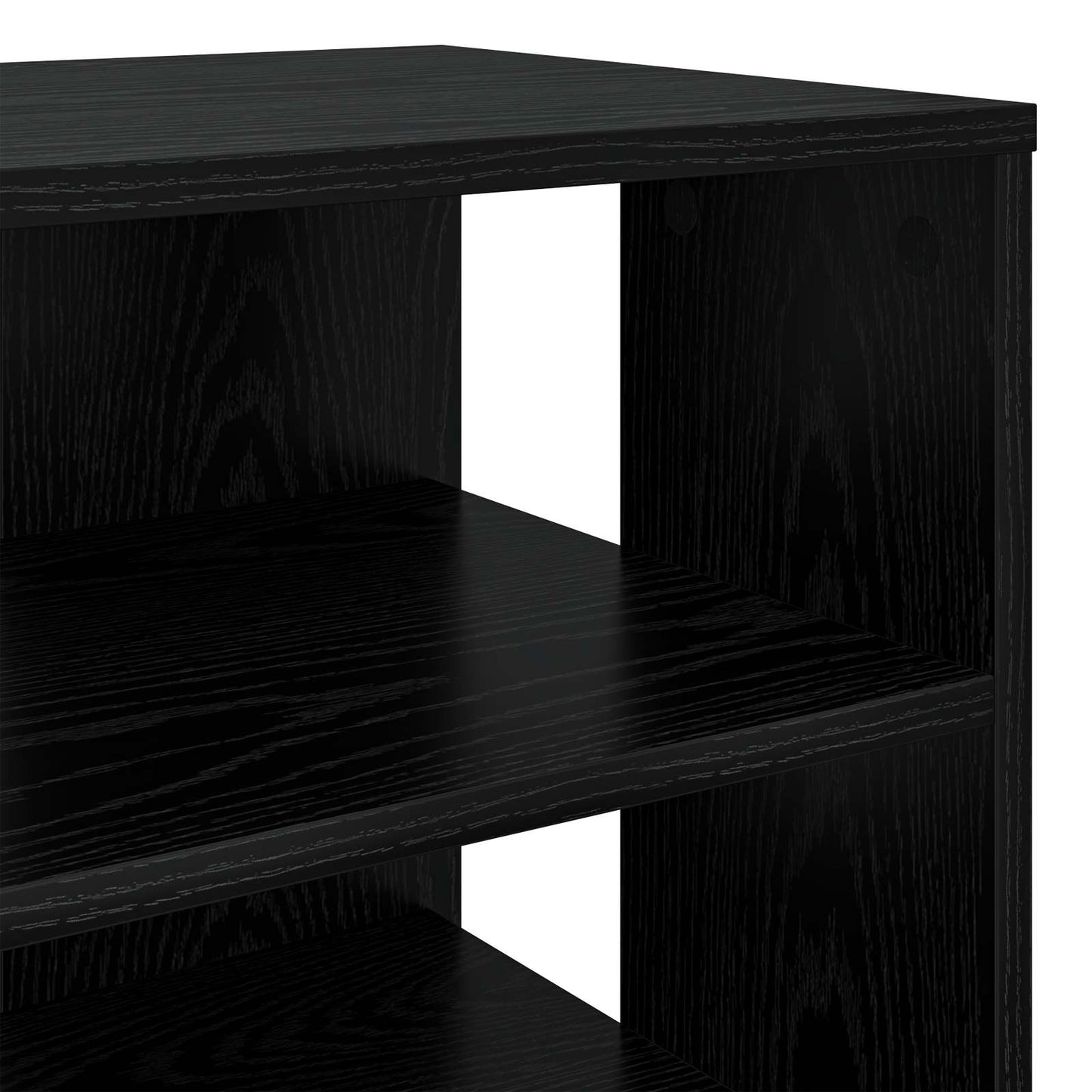 Shoe Cabinet with Shelf 2 pcs Black Oak Engineered Wood