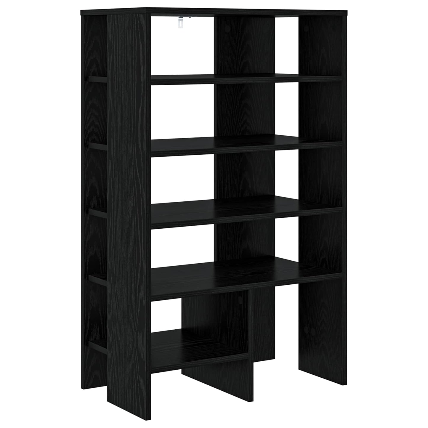 Shoe Cabinet with Shelf 2 pcs Black Oak Engineered Wood